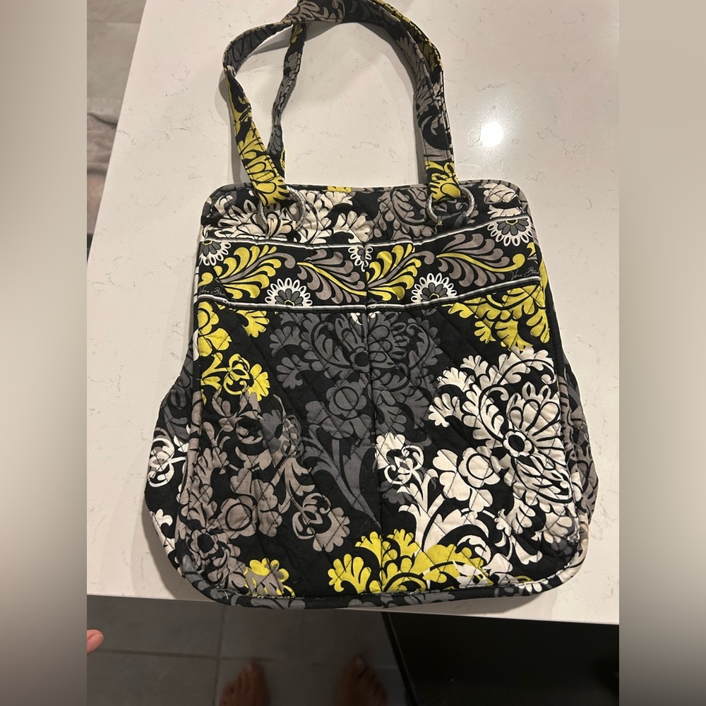 Vera Bradley Floral Black and Yellow Women's Bag